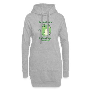 Parfois, je suis juste une grenouille qui pète - Sweat-shirt à capuche long Femme - gris chiné - Devant