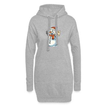Lebkuchenmann Lebkuchen Lebkuchenmänner Geschenk - Hoodie-Kleid - Grau meliert - Vorne