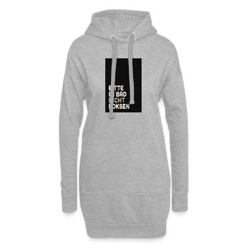 Bitte im Bad nicht koksen – Lustiger Spruch - Sweat-shirt à capuche long Femme - gris chiné - Devant