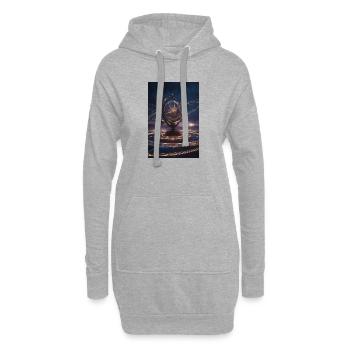 Lichtkräftige Armillarbahn - Hoodie-Kleid - Grau meliert - Vorne