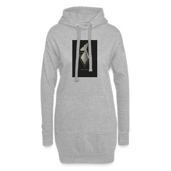 Into the Deep – Wal Poster Minimal Art - Hoodie-Kleid - Grau meliert - Vorne