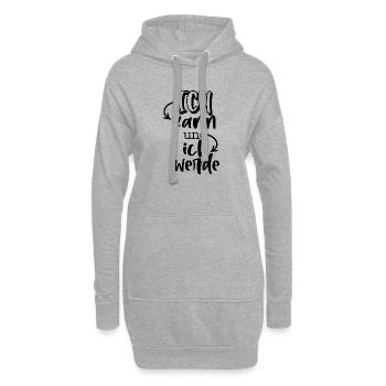 Je peux. - Sweat-shirt à capuche long Femme - gris chiné - Devant