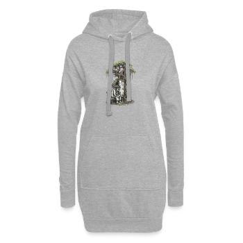 Wurzelhaus der Einsamkeit - Hoodie-Kleid - Grau meliert - Vorne