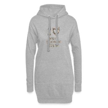J’adore Neuschwanstein – Architecture de château - Sweat-shirt à capuche long Femme - gris chiné - Devant