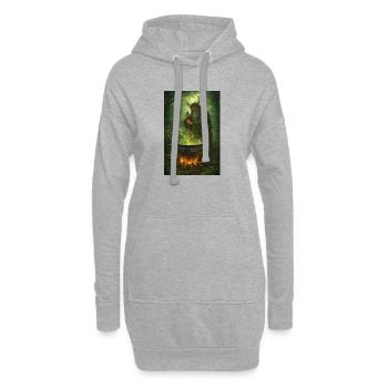 Druide - Sweat-shirt à capuche long Femme - gris chiné - Devant