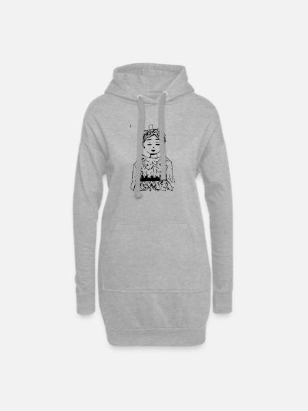 sakura - Hoodie Dress - heather grey