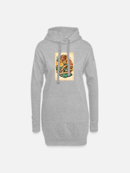 Renngeist: Fast da. - Hoodie-Kleid - Grau meliert