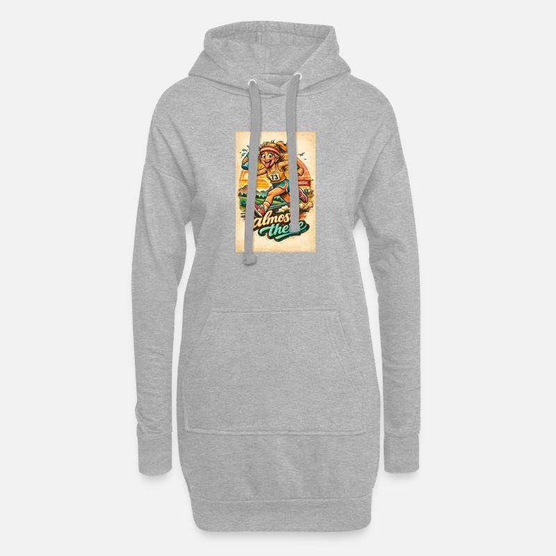 Renngeist: Fast da. - Hoodie-Kleid - Grau meliert