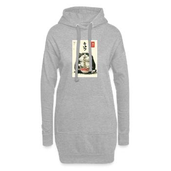 Neko-Nudelfest - Hoodie-Kleid - Grau meliert - Vorne