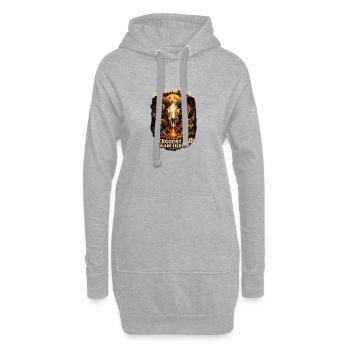 Berggeist und Wilde Tiere - Sweat-shirt à capuche long Femme - gris chiné - Devant