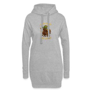 D’abord le butin, demande ensuite - Sweat-shirt à capuche long Femme - gris chiné - Devant
