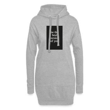 Sois la meilleure version de toi-même - Sweat-shirt à capuche long Femme - gris chiné - Devant