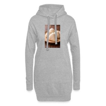 Onigiri Reisbällchen Japanstil - Hoodie-Kleid - Grau meliert - Vorne