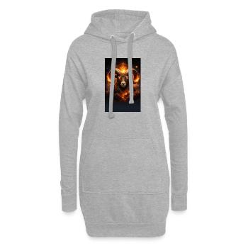 Widder - Hoodie-Kleid - Grau meliert - Vorne