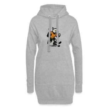 Wolfsjäger Hockey Vintage Wolf - Hoodie-Kleid - Grau meliert - Vorne