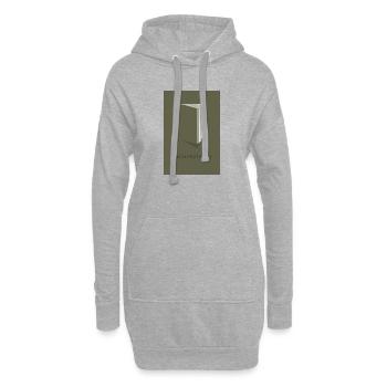 A book is a door you can carry  - Hoodie-Kleid - Grau meliert - Vorne