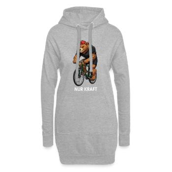 Vélo de route Vélo Vélo Sport Vélo VTT - Sweat-shirt à capuche long Femme - gris chiné - Devant