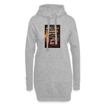 Ich komme aus einer Zeit ... - Hoodie-Kleid - Grau meliert - Vorne