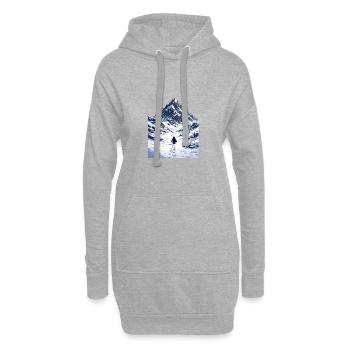 Mais pourquoi Penguin - Sweat-shirt à capuche long Femme - gris chiné - Devant