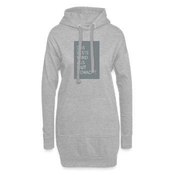 Das Beste wird aus Mut gemacht – Typo Poster - Hoodie-Kleid - Grau meliert - Vorne
