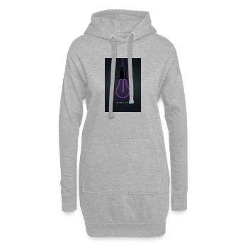 Creative Mode Neon Glühbirne Poster - Hoodie-Kleid - Grau meliert - Vorne