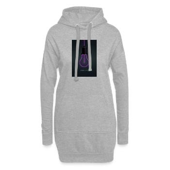 Inner Glow Neon Glühbirne Poster - Hoodie-Kleid - Grau meliert - Vorne