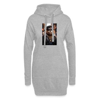 Otter Rocker Leder - Hoodie-Kleid - Grau meliert - Vorne