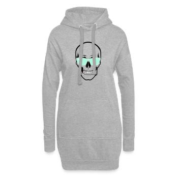 Farbverstellbare Sonnenbrille Smile Skull - Hoodie-Kleid - Grau meliert - Vorne