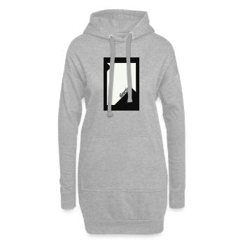 Affiche de mise en scène noire – Déclaration minimale - Sweat-shirt à capuche long Femme - gris chiné - Devant