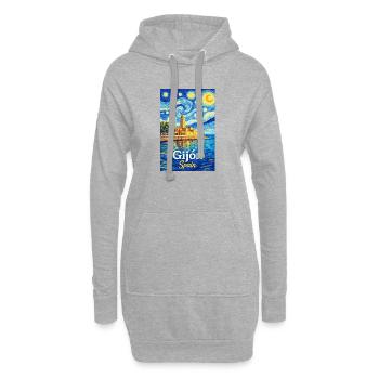 Gijon Spain - Hoodie-Kleid - Grau meliert - Vorne