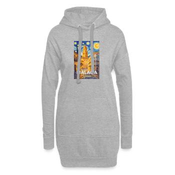 Malaga Spain - Hoodie-Kleid - Grau meliert - Vorne