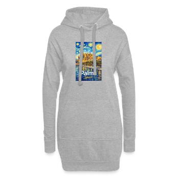 Palma, Espagne - Sweat-shirt à capuche long Femme - gris chiné - Devant
