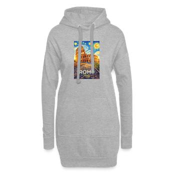 Rom, Italien. - Hoodie-Kleid - Grau meliert - Vorne