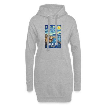 Neapel, Italien. - Hoodie-Kleid - Grau meliert - Vorne