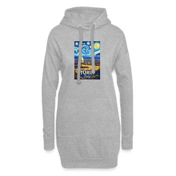 Turin, Italien. - Hoodie-Kleid - Grau meliert - Vorne