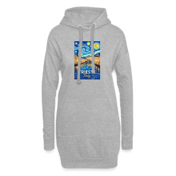 Triest, Italien. - Hoodie-Kleid - Grau meliert - Vorne