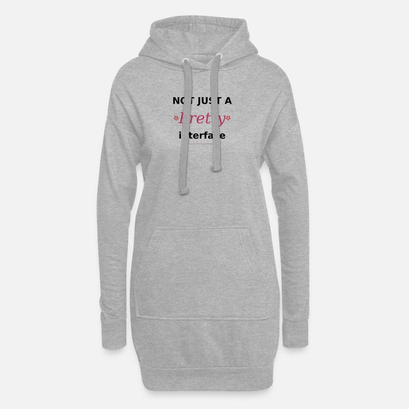 Not just a pretty Interface - UI/UX Tech Style - Hoodie-Kleid - Grau meliert