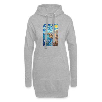 Bari, Italien - Hoodie-Kleid - Grau meliert - Vorne