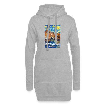 Birmingham, Angleterre - Sweat-shirt à capuche long Femme - gris chiné - Devant