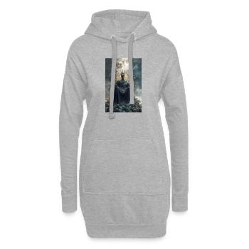 Le Trône du Crâne couronné roi - Sweat-shirt à capuche long Femme - gris chiné - Devant