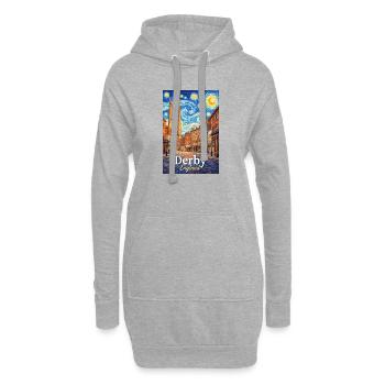 Derby, England - Hoodie-Kleid - Grau meliert - Vorne