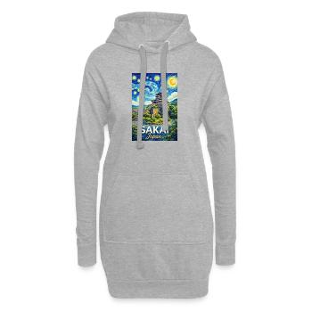 Sakai, Japan - Hoodie-Kleid - Grau meliert - Vorne