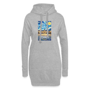 Rennes, Frankreich - Hoodie-Kleid - Grau meliert - Vorne