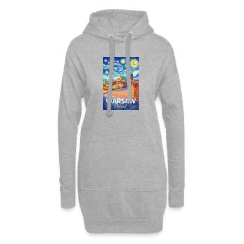 Warsaw, Polen - Hoodie-Kleid - Grau meliert - Vorne