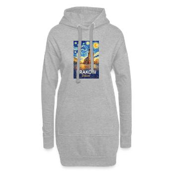Cracovie, Pologne - Sweat-shirt à capuche long Femme - gris chiné - Devant