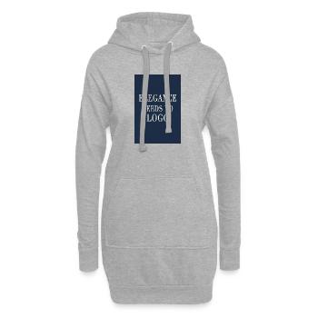 L’élégance n’a pas besoin de logo – style vieux argenté - Sweat-shirt à capuche long Femme - gris chiné - Devant