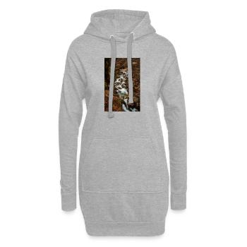 Autumn colors in the river. - Hoodie Dress - heather grey - Front