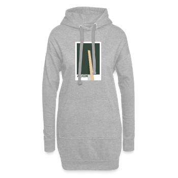 Align – Déclaration de conception - Sweat-shirt à capuche long Femme - gris chiné - Devant