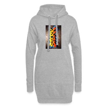 Graffiti Fear Neon-Buchstaben - Hoodie-Kleid - Grau meliert - Vorne