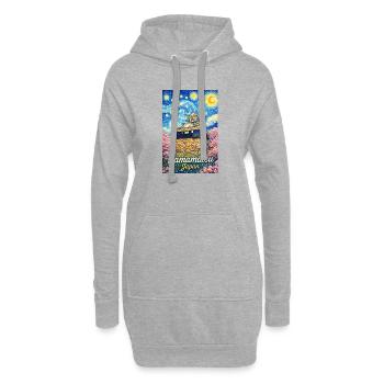Hamamatsu Japan  - Hoodie-Kleid - Grau meliert - Vorne